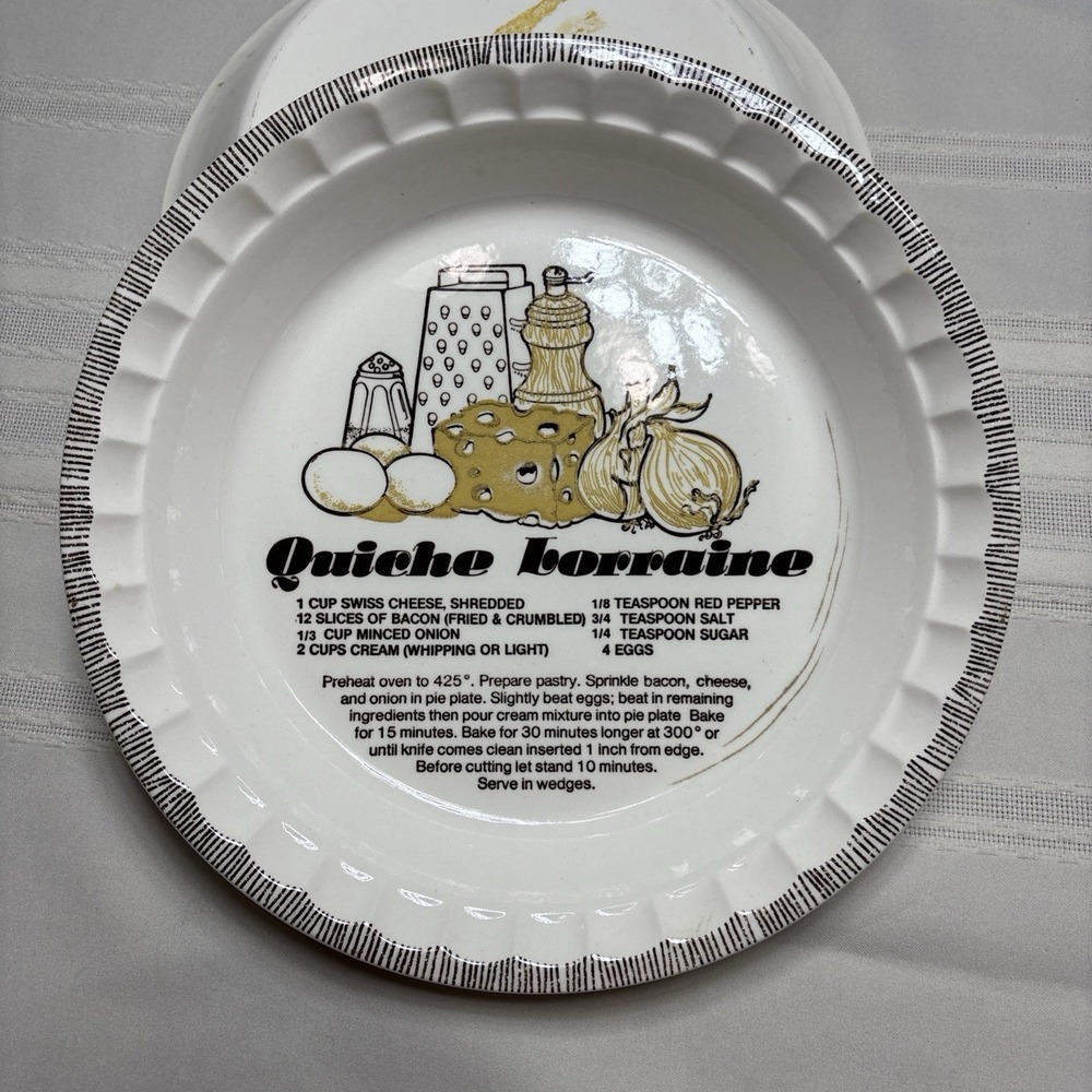 Country Harvest Quiche Lorraine Pie Plate, 1983 by Royal China Co.